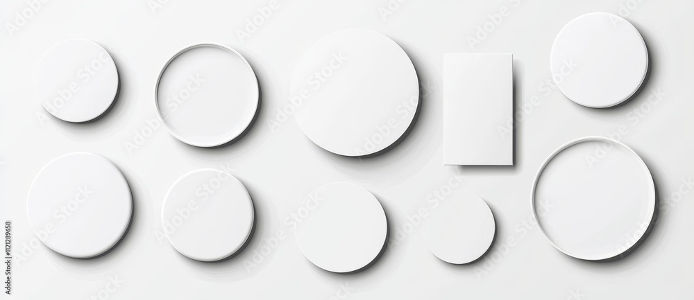 Poster abstract circle and oval drop shadows isolated on transparent background. set of gray ellipse gradie