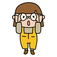 眼鏡に手をあてる眼鏡さん