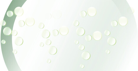 Vector abstract background. Round spots and balls on other colours background. Design template for banner, card, cover, poster.