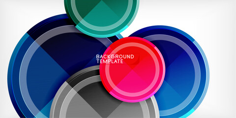 Minimal geometric abstract background. Circle triangle design