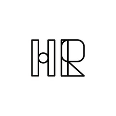 HR monogram logo design letter text name symbol monochrome logotype alphabet character simple logo