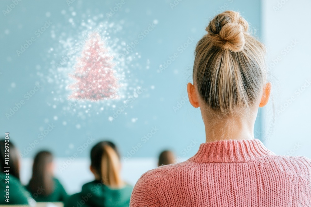 Poster innovative classroom learning ai assistant with winter theme