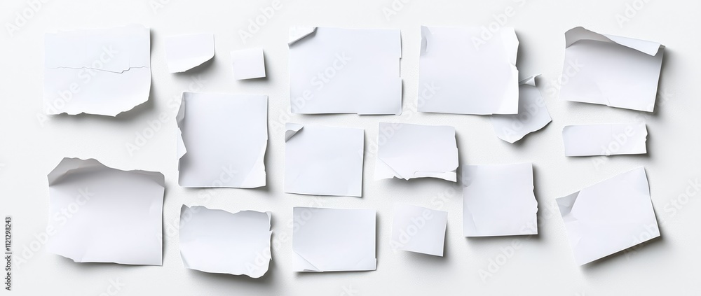 Poster the abstract view of a white fly paper sheet on a transparent background. the realistic scene of a b