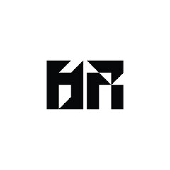 HR monogram logo design letter text name symbol monochrome logotype alphabet character simple logo