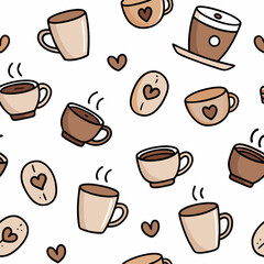 coffee seamless pattern