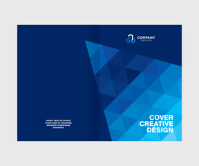 Cover design for presentations and advertising, creative layout of booklet cover, catalog, flyer, fashionable background for text and photo