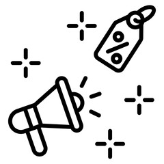 sales promotion single icon