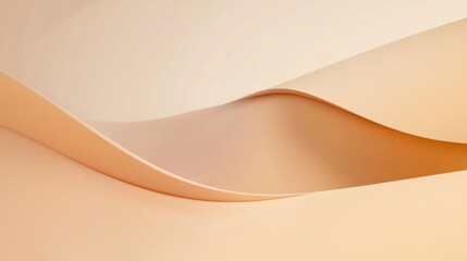 Soft Curves of Creamy Beige Waves Abstract Design for Elegant Backgrounds