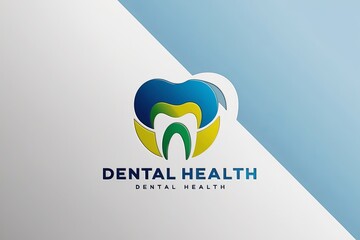 modern dental care logo design featuring