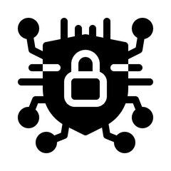Cyber Security glyph icon