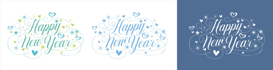 New Year Logo Design Vector Illustration