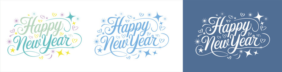 New Year Logo Design Vector Illustration