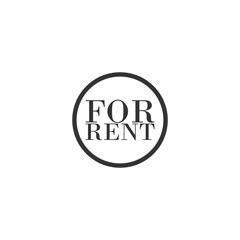 For rent board  icon isolated on white background. Set icons colorful
