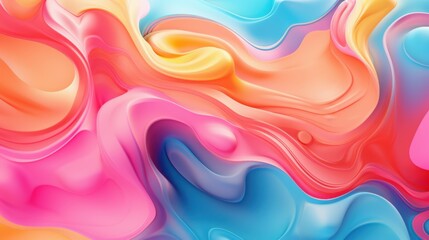 Fototapeta premium Abstract Swirling Pastel Colors Fluid Art Design