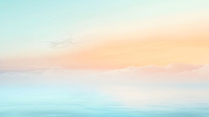 Fototapeta premium A soft, blurred pastel background with a light pink gradient blending into a light blue.