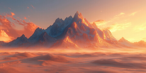 Alpine Dreams: Mountains in Golden Light