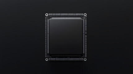 Black and White CPU - Sleek and Minimalistic Design of a Central Processing Unit in Monochrome