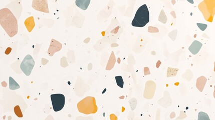 Abstract Terrazzo Pattern, Colorful Pebble Design, Modern Art Print, Minimalist Artistic Decor