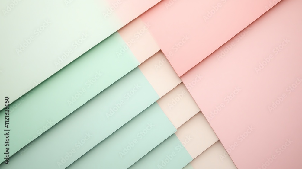 Poster a colorful abstract background with a pattern of layered geometric shapes.