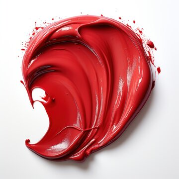 recommend clip art: Red lipstick swatch isolated on white background