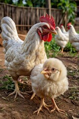 Chickens that Thai farmers prefer to raise in their households 