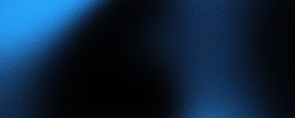 Abstract dark blue grainy gradient background noise texture backdrop header design element