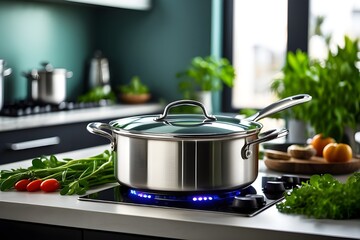 cooking in the kitchen