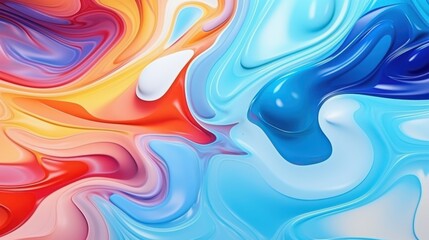 Obraz premium Abstract Swirling Colors Fluid Paint Design
