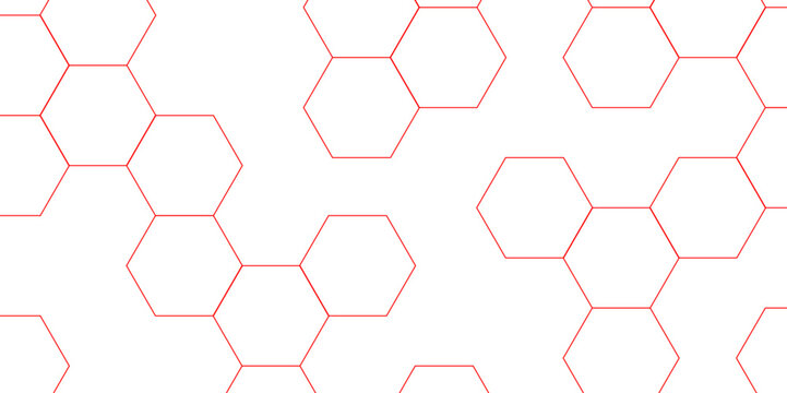 abstract geometric red texture background red hexagon 3D background texture. 3d rendering illustration. Clear pattern abstract background hexagon .Futuristic abstract banner.	
