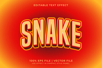 3D editable vector Text Effect for Lunar New Year with Yellow and Red colors