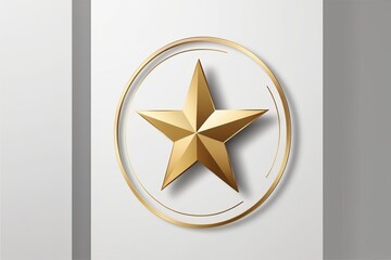 A modern sleek and sophisticated gold star logo