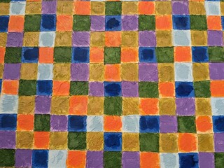  A vibrant collection of colorful square patterns, reflecting geometric artistry and creative inspiration for modern design and decor