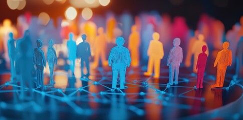 Teamwork and human resources, technology concept, human resources management in company business with network of people to support partnership, trust