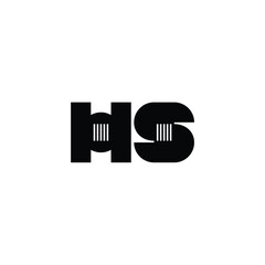 HS monogram logo design letter text name symbol monochrome logotype alphabet character simple logo