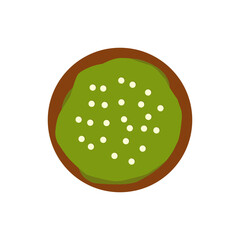 Bombolone matcha from top view