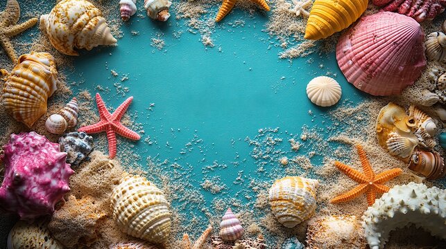 A minimalist design featuring the text Hello August written in white with a cute summer theme and beach vibes