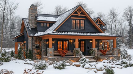 A model home wrapped in a scarf symbolizes the importance of winter heating efficiency