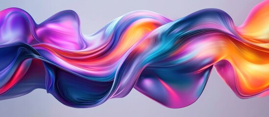 Fototapeta premium Abstract colorful liquid swirl with blue, pink, orange, and red flowing design.