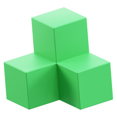 green and blue cubes