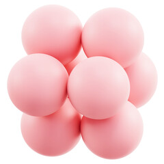 pink balloons isolated on white