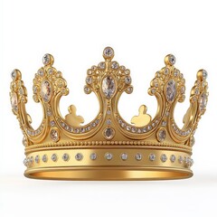 Elegant heritage display majestic royal crowns in a luxurious artistic environment