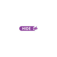 Hide logo icon flat vector design.