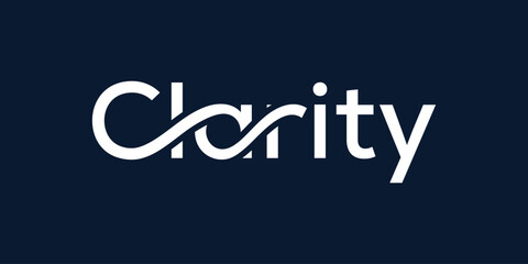 typography text clarity design graphic vector template