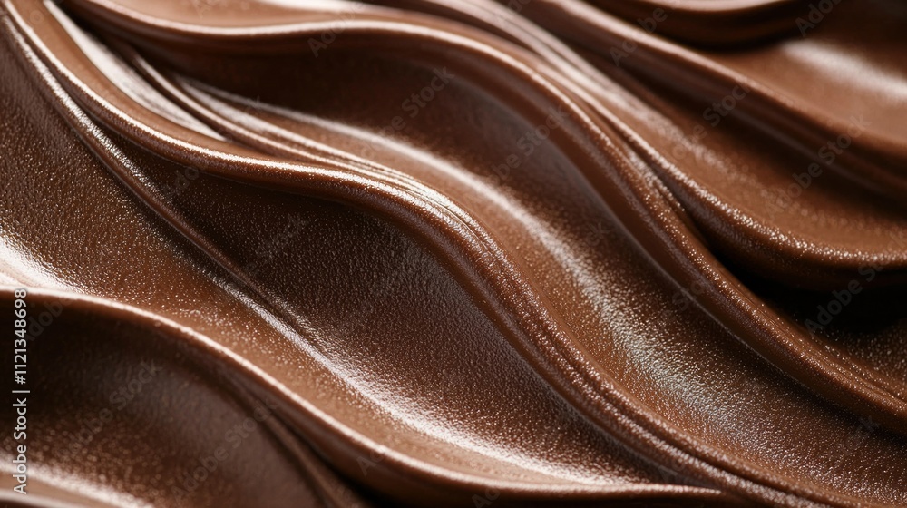 Aufkleber Sinuous waves of mocha mousse rise and fall gracefully, inviting admiration with their luscious texture. This close-up captures the interplay of light and shadow, creating an enticing visual feast