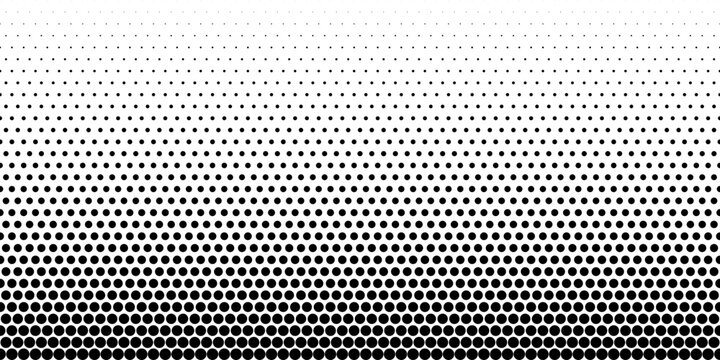 Dot pattern seamless background. Circle polka dot pattern vector template. Abstract futuristic dotted mesh with gradient effect. Geometric minimal digital design.