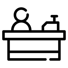 cashier icon vector	