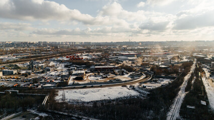 Fototapeta premium an industrial area in Orenburg