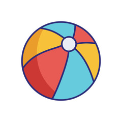 Obraz premium Beach Ball vector icon