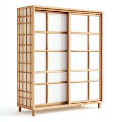 Elegant wooden sliding door cabinet with a modern design, perfect for organizing and enhancing home decor.