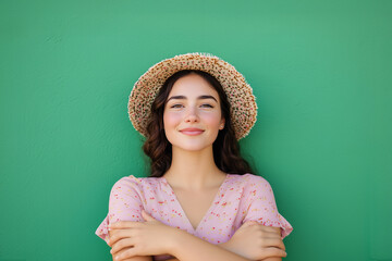 Self-love concept. Woman hugging herself.